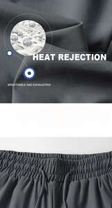 กางเกงกีฬาลำลองเอวสูงสำหรับผู้ชายแห้งเร็วกางเกงขาสั้นผ้าไอซ์ซิลค์พิมพ์ลายดิจิตอลสำหรับใช้ในยิมฤดูร้อน - Product Image 6