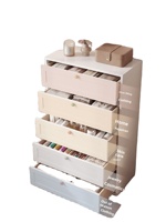 Commode à 5 tiroirs multicouche en métal de luxe léger, unité de rangement verticale pour chambre, commode en fer écologique, organisateur latéral de vêtements