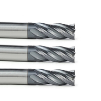 Fraise CNC personnalisée en tungstène à 2 cannelures avec revêtement fraise en bout en carbure monobloc pour acier