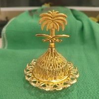 Brûleur d'encens portable en alliage de zinc de style arabe, torche à encens creuse de style moyen-oriental de Dubaï pour l'aromathérapie