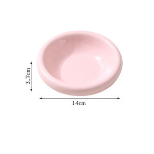 Doe Pet Nouveau design Gamelle <span class=keywords><strong>en</strong></span> céramique à large ouverture pour chat et chien, motif uni, surélevée, pour l'alimentation des animaux - Product Image 6