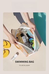 Bolsa de almacenamiento de equipo de natación impermeable, gran capacidad, separación seca y húmeda, bolsa de playa portátil, bolsa de natación - Product Image 5