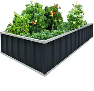 Outdoor Metal Raised Garden Bed for Plants, Flowers, Vegetables and Herbs