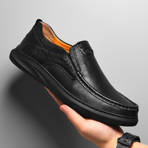 Chaussures en cuir véritable pour hommes, mocassins classiques vintage, chaussures de sport décontractées à semelle souple, mocassins pour hommes, Zapatillas Hombre - Product Image 1