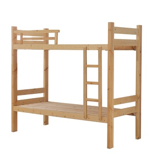 Lit superposé moderne Lit de dortoir universitaire Lit double en bois de pin massif - Product Image 5