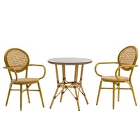 Chaise en rotin en osier moderne, tissage en résine PE fait à la main, mobilier d'extérieur, fauteuil de jardin, de salle à manger pour cybercafé, hôtel, vente en gros