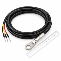 Sonde de température DS18B20 montée en surface avec fil RVVP de haute qualité et embout à sertir à froid