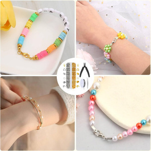 ชุดอุปกรณ์ทำเครื่องประดับ DIY 14 ช่อง สำหรับทำสร้อยข้อมือ  อะไหล่โลหะผสมทองและเงิน รูปทรงหลากหลาย ชิ้นส่วนชุบเคลือบ พร้อมเครื่องมือ - Product Image 4