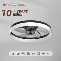Ventilateur de plafond intelligent moderne de 19,7 pouces avec 6 vitesses, éclairage LED et lumière lunaire intégrée, nouveau modèle à succès