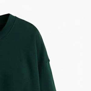 เสื้อสเวตเชิ้ตผ้าฟลีซผสมโพลีเอสเตอร์คอตตอน คอตั้ง สีพื้น ทรงโอเวอร์ไซส์ สไตล์ลำลอง สตรีทแวร์ น้ำหนัก 350GSM สำหรับผู้หญิง ใส่ในฤดูหนาว - Product Image 2