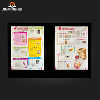 PAS de quantité minimale de commande Vente Chaude Discothèque Bar Rechargeable En Cuir Givré Étanche Portable Led Menu Pour Restaurant Haut De Gamme