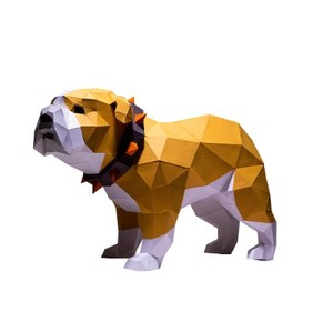 3D paper dog origami craft