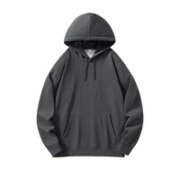 Sudadera con capucha y cremallera para hombre, 100% algodón French Terry, 400g, peso pesado, estampado lavado, transpirable, estilo urbano holgado para invierno