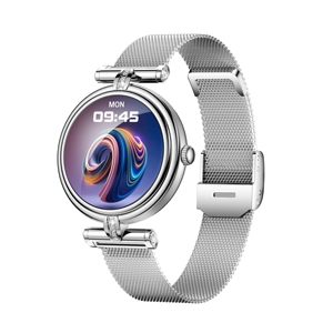Montre connectée de luxe pour femme Drioshipping, écran 1,09 pouce, surveillance de la santé, appels Bluetooth, étanche IP68, acier, silicone, métal - Product Image 3