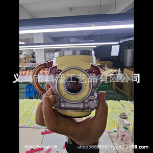 Mug 3D en acier inoxydable avec couvercle, isolation thermique, pour cadeaux, moteur V8 - Product Image 2