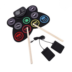 Cadeau de Noël : <span class=keywords><strong>Batterie</strong></span> électronique colorée avec haut-parleur intégré, <span class=keywords><strong>batterie</strong></span> au lithium, ensemble de tambours portables en silicone, <span class=keywords><strong>caisse</strong></span> <span class=keywords><strong>claire</strong></span> - Product Image 5