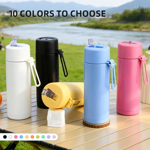 Custom Logo 20oz Sports Insulated Stainless Steel Vacuum <b>Flask</b> with Leak-Proof Lid Eco-Friendly BPA Free for Travel Outdoor Use - Product Image 2