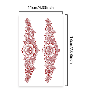 <span class=keywords><strong>Tatuajes</strong></span> Temporales de Henna Coloridos, Pegatinas de <span class=keywords><strong>Tatuajes</strong></span> con Estilo Étnico Geométrico, Tatuaje Impermeable Adecuado para <span class=keywords><strong>la</strong></span> Parte Posterior de <span class=keywords><strong>la</strong></span> Mano, <span class=keywords><strong>Muñeca</strong></span> y Brazo - Product Image 2