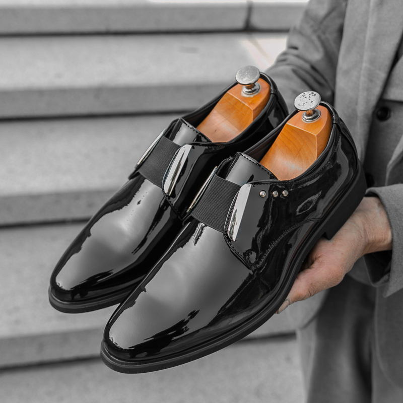 Pointed Toe Slip-on Pu Leather Dress Shoes For Men Office & Career Lightweight Anti-slip Rubber Sole Autumn Spring Summer Winter Pointed Toe Slip-on Pu Leather Dress Shoes For Men Office & Career Lightweight Anti-slip Rubber Sole Autumn Spring Summer Winter