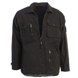 Chaquetas de Trabajo Personalizadas con Cierre y Múltiples Bolsillos para Hombre, Venta Caliente, MOQ Bajo, 2021 - Product Image 4