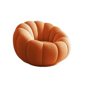Juego de Sillas Pumpkin, Color Rosa Suave, Muebles de Salón de Felpa, Asiento Cómodo para Adultos, Niños y Ancianos, No Plegable - Product Image 5