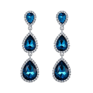Orecchini Pendenti Barocchi Vintage per Donne, Gioielli per Orecchie con Pietre Scintillanti, Accessori Moda per Feste - Product Image 2