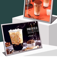 Papan peraga baja tahan karat Desktop kustom papan peraga Menu papan iklan logam