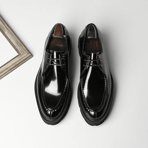 Botas Cortas de Cuero Genuino para Hombre de Alta Calidad, con Cordones, Ideales para Ocasiones Formales y de Negocios - Product Image 4