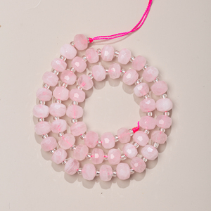 27 tipos 6X8mm turmalina Rosa facetada Rondelle piedras preciosas DIY cuentas para fabricación <span class=keywords><strong>de</strong></span> joyas pulseras adultos - Product Image 5