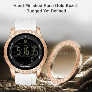 Luxury Men Women Digital Watch Waterproof 50M Sports Dual Time Pedometer Alarm <b>Clock</b> Couple Montre Pour Homme - Product Image 4