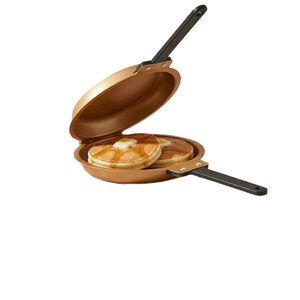 กระทะเซรามิกแบบพับได้สองด้านสำหรับแพนเค้ก ขนมปัง ไข่ อาหารเช้า เครื่องครัวแบบพับได้ - Product Image 6