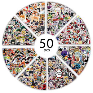 50 Pezzi Adesivi Impermeabili Anime Graffiti a Tema Hayao Miyazaki Hunter X, Pacchetto di Decalcomanie per iPad, Bagagli e Decorazioni Quotidiane - Product Image 1