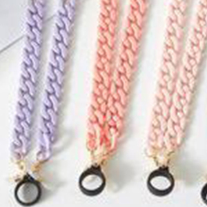 Cadena de moda Z de 70 cm con hebilla de plástico chapada en oro para bolso y gafas - Product Image 4