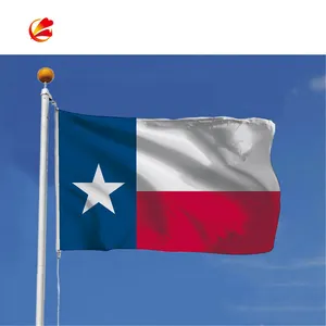 100d Ply Texas Staat Vlag Levendige Kleur En Fade Proof Dubbel Gestikte Texas Staat Vlaggen Polyester Met Messing Grommets 3X5 Ft