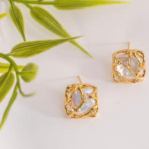 Pendientes de Aro Bohemios Plateados con Perlas Naturales de Agua Dulce para Mujer, Regalo de Cumpleaños, Venta al Por Mayor - Product Image 3