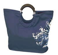 Sac de courses recyclable avec poignée en aluminium, en polyester 600D, taille extra large, couleur Pantone, option logo personnalisé, ISO9001