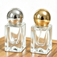 Flacon de parfum en verre transparent carré long avec bouchon argenté et pulvérisateur, tailles 10 ml, flacon à sertir – Vente en gros