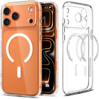 Coque de téléphone magnétique transparente antichoc anti-jaunissement pour iPhone 17 Pro 17 Pro Max compatible avec la charge sans fil