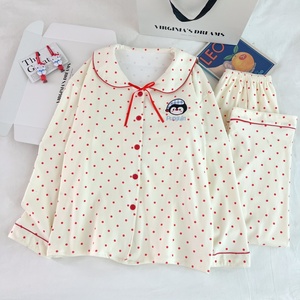 Ensembles de vêtements de nuit <span class=keywords><strong>2020</strong></span> #   Pyjama pour femmes en <span class=keywords><strong>velours</strong></span> double face à manches longues, cardigan, col châle, costume chaud de dessin animé - Product Image 2