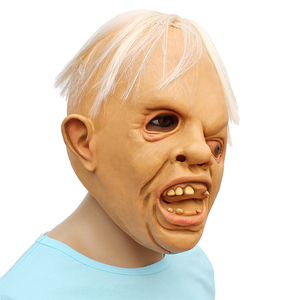 Maschera in Lattice per Adulti a Forma di Teschio con Occhi Stropicciati, Accessorio Spaventoso per Feste di Halloween e Case Infestate - Product Image 2