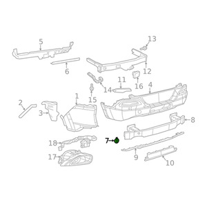 Cache-attelage de remorque pour pare-chocs arrière Jeep Cherokee 68203273AE en plastique - Product Image 4