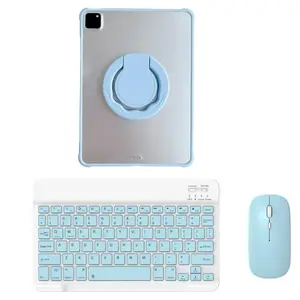 Ensemble de clavier Bluetooth avec souris pour iPad Pro 11 pouces 2018 2020 2021 2022 étui pour tablette avec béquille rotative