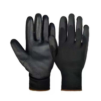 Gants de sécurité multi-hazards Defsafety, antidérapants, compatibles écrans tactiles, en PU blanc, avec poignets tricotés, flexibles et respirants pour travaux techniques