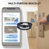NFC contrôle d'accès RFID étiquette cuir chaîne Bracelet boucle magnétique noix de coco bracelet cartes de contrôle d'accès personnalisées 213 NFC
