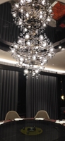 Lustre moderne de luxe en verre, suspension à bulles, en acier inoxydable noir, LED, garantie 3 ans, pour salon et salle à manger