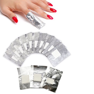 Lot de 100 pièces/sac de lingettes en aluminium pour retirer le vernis à ongles avec tampon de coton - Product Image 4