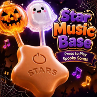 Fabrieksgroothandel Halloween Muziek Lollipop Beengeleiding Audio Lollipop Fruit smaak Harde snoepjes Grappige Trick or Treat snoepjes