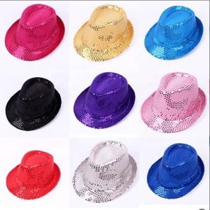 Topi Jazz Payet Natal Retro Disko Menari Topi Barat Mardi Gras Cosplay <span class=keywords><strong>Prom</strong></span> Kostum Pesta Aksesori untuk Pria Wanita - Product Image 3
