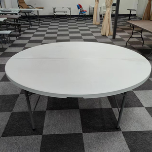 Mesa Redonda Plegable de Plástico HDPE de 180 cm (72 Pulgadas/6 pies) <span class=keywords><strong>para</strong></span> 10 Personas, Ideal <span class=keywords><strong>para</strong></span> Eventos, Banquetes, Bodas y Cenas, con Capacidad <span class=keywords><strong>para</strong></span> 12 Personas - Product Image 3