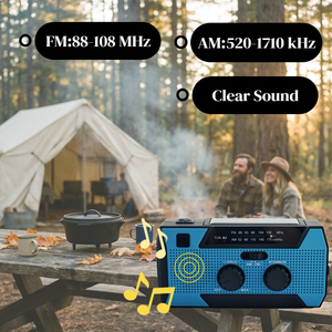 Radio solaire à manivelle 5000 mAh pour éclairer la tente lors du camping en <span class=keywords><strong>famille</strong></span> et kit d'activités de plein air pour les <span class=keywords><strong>vacances</strong></span> d'<span class=keywords><strong>été</strong></span> - Product Image 6